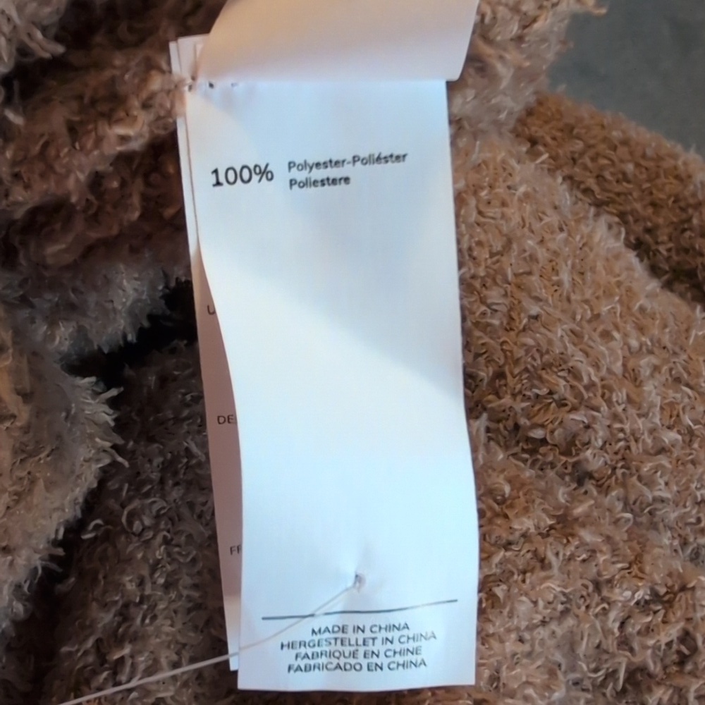 Cupshe Fuzzy Brown Cowl Neck Two Piece Tunic Sweater - Picture 9 of 10